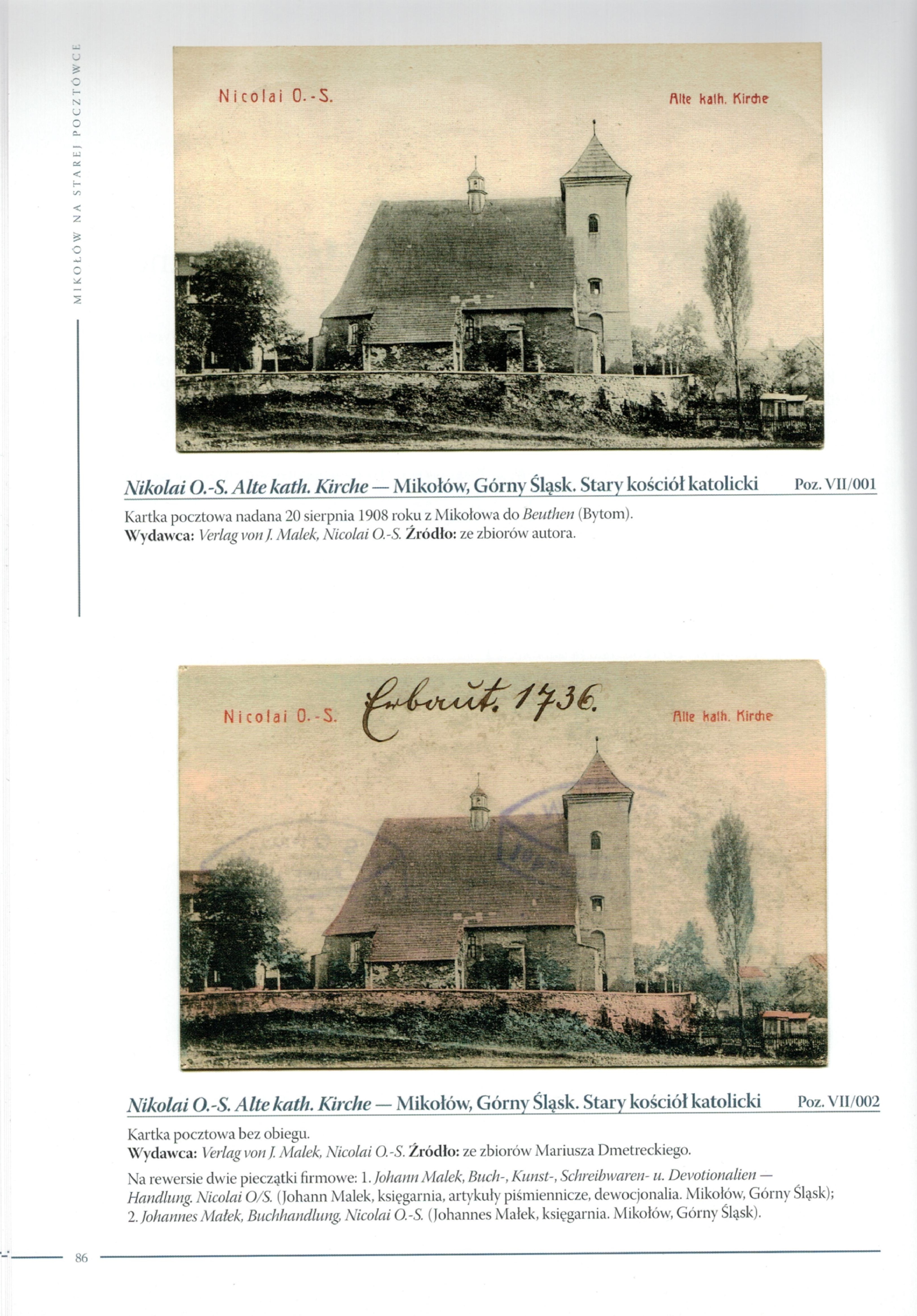 Okładka - Mikołów na starej pocztówce